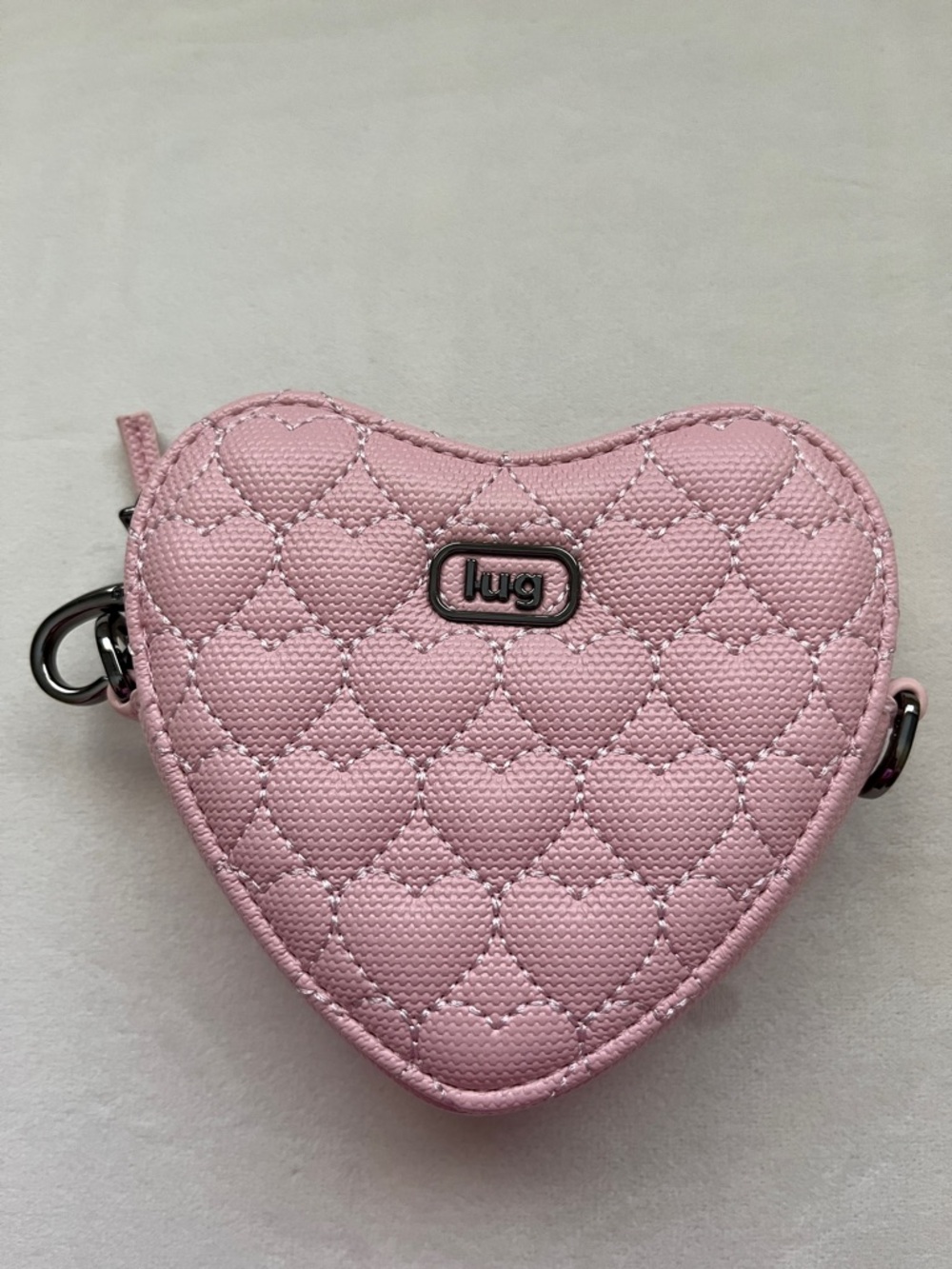 LUG - NWOT - Heartbeat Matte Luxe VL Mini Crossbody Bag/Wallet in Bubble Pink